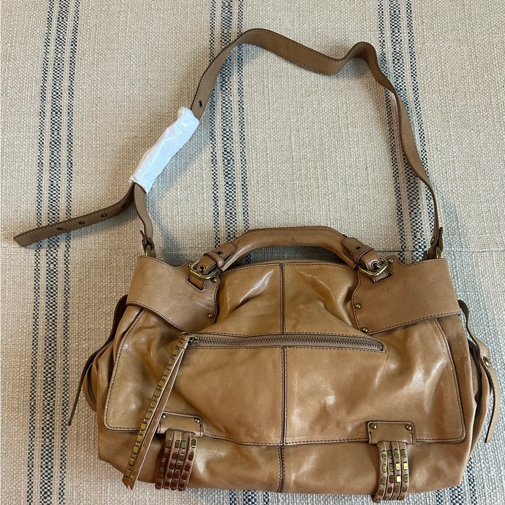 Kooba Hailey Camel Handbag NWT Satchel - Picture 4 of 13